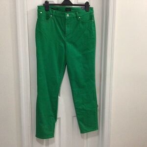New Talbots Green Size 12 Slim Ankle Jeans